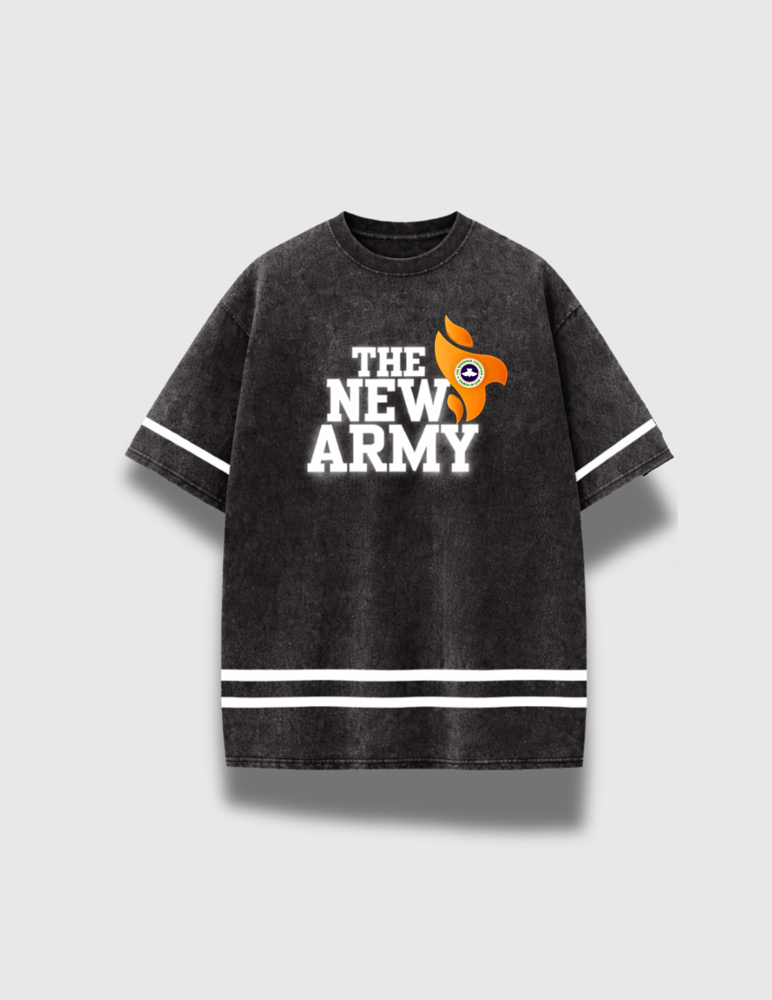 THE NEW ARMY” Acid Wash Tee